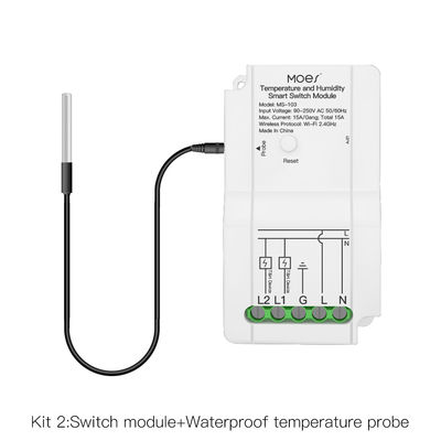 Mô-đun công tắc thông minh nhiệt độ và độ ẩm Wifi 15a 240v