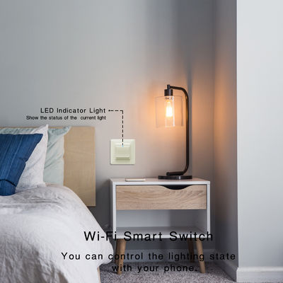 Tiêu chuẩn EU Vương quốc Anh Tuya Công tắc đèn WiFi thông minh 10A Công tắc đèn 1 gang với đèn LED chỉ báo