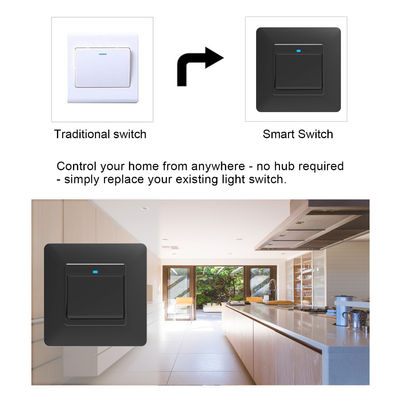 Tuya Light 1 Gang Nút nhấn Công tắc Wi-Fi thông minh trên tường OEM Tương thích với Alexa / Google Home