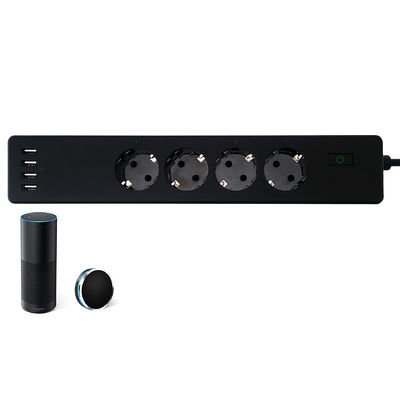 Power Strip 4 EU Smart Wifi Socket Plug 4 USB Tuya Điều khiển bằng giọng nói với Alexa Google Home