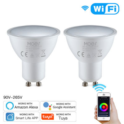 Bóng đèn Wifi RGBW Bóng đèn LED thông minh 5W GU10 Hoạt động với Alexa Google Home